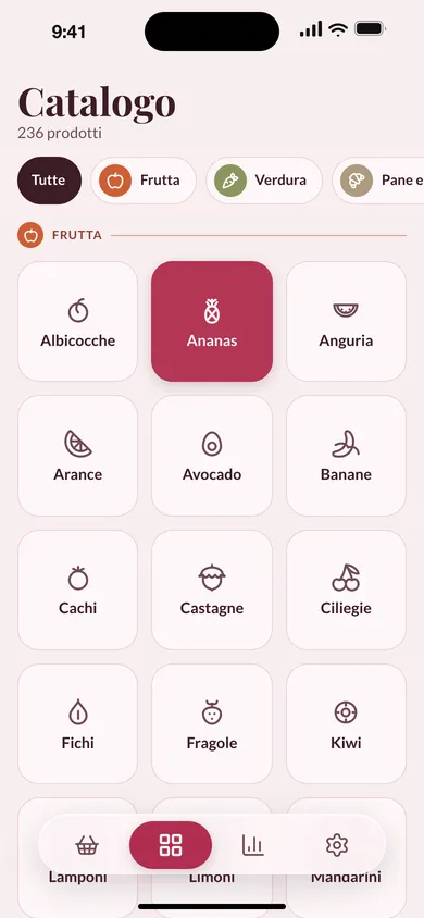 La lista Casa vista da chi è al supermercato, con lo yogurt appena aggiunto in cima